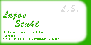 lajos stuhl business card